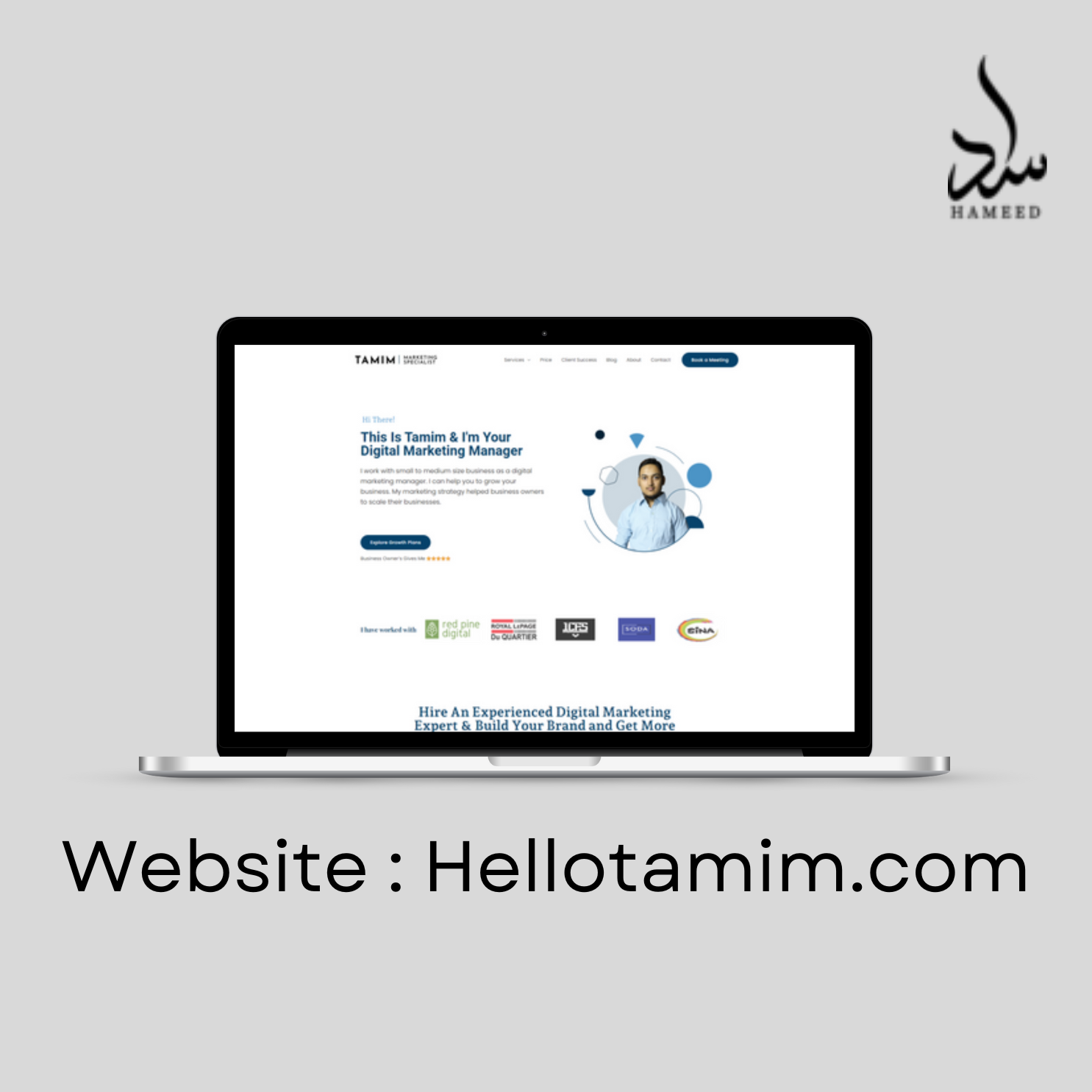 Hello Tamim website built by Asad Hameed