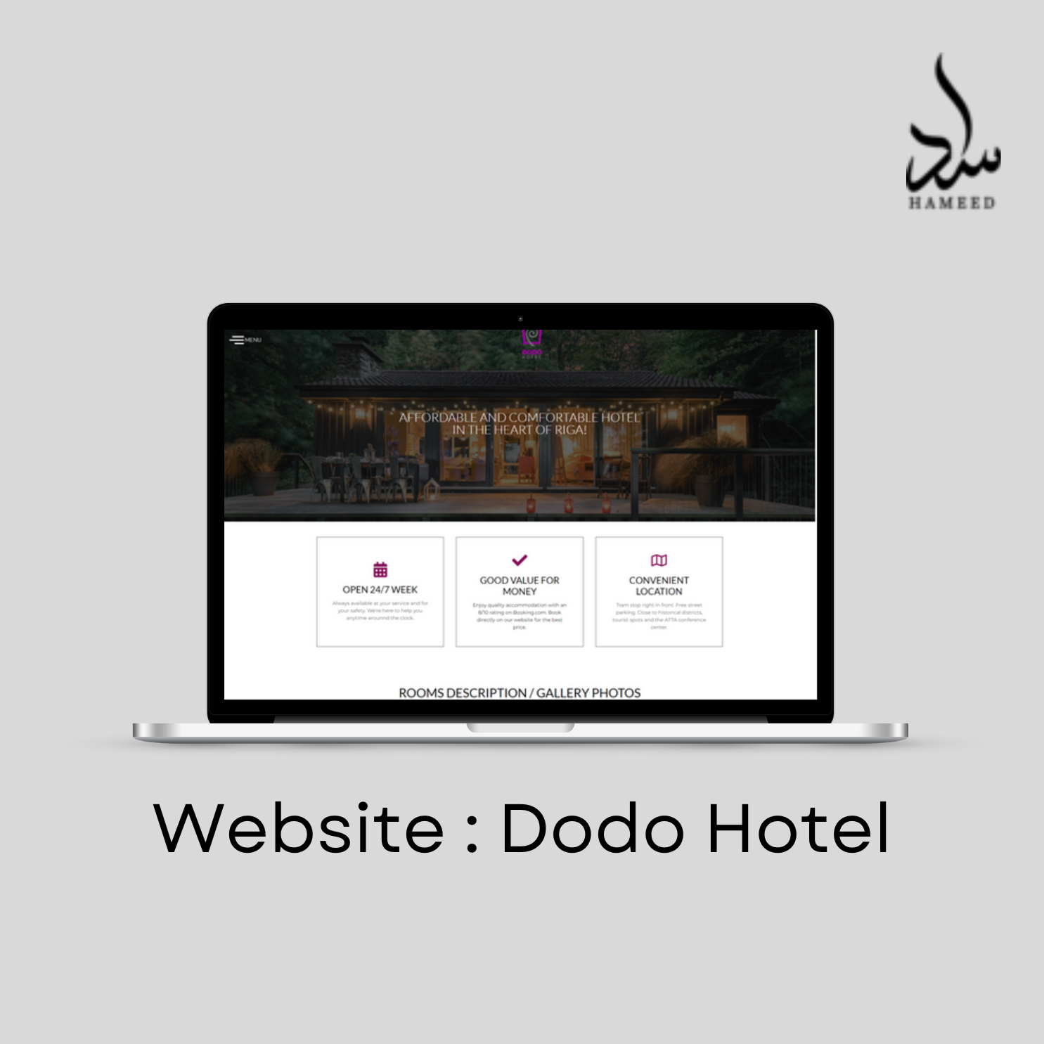 Dodo Hotel website built by Asad Hameed